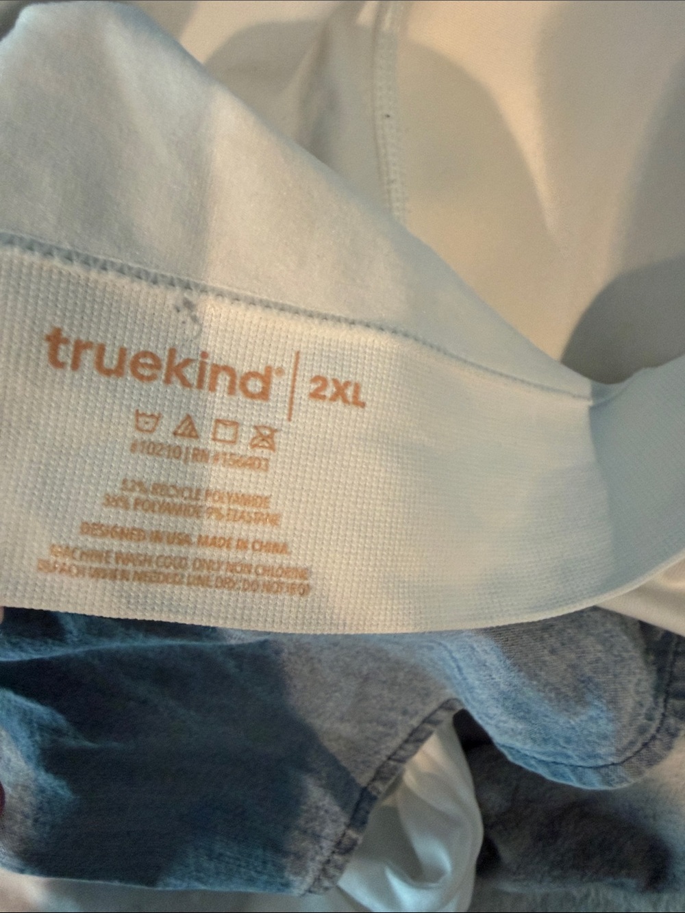 TrueKind 2XL white bra
